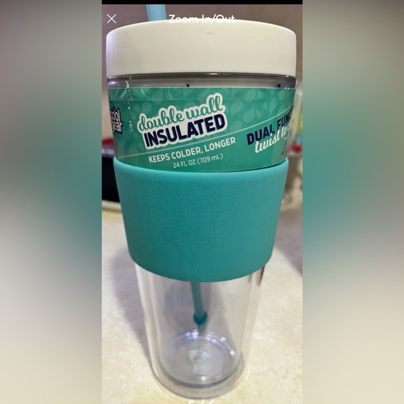 COOL GEAR  24 oz Callisto Clear Chiller with Straw - Picture 4 of 6